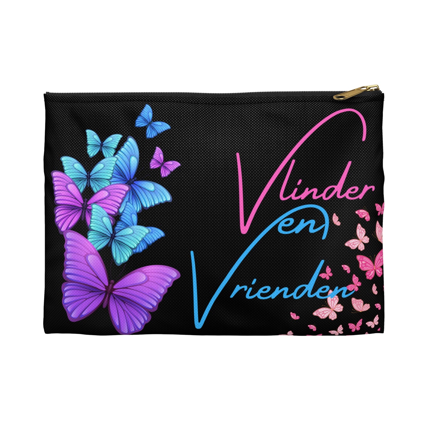 Accessory Pouch vlinder en vrienden black