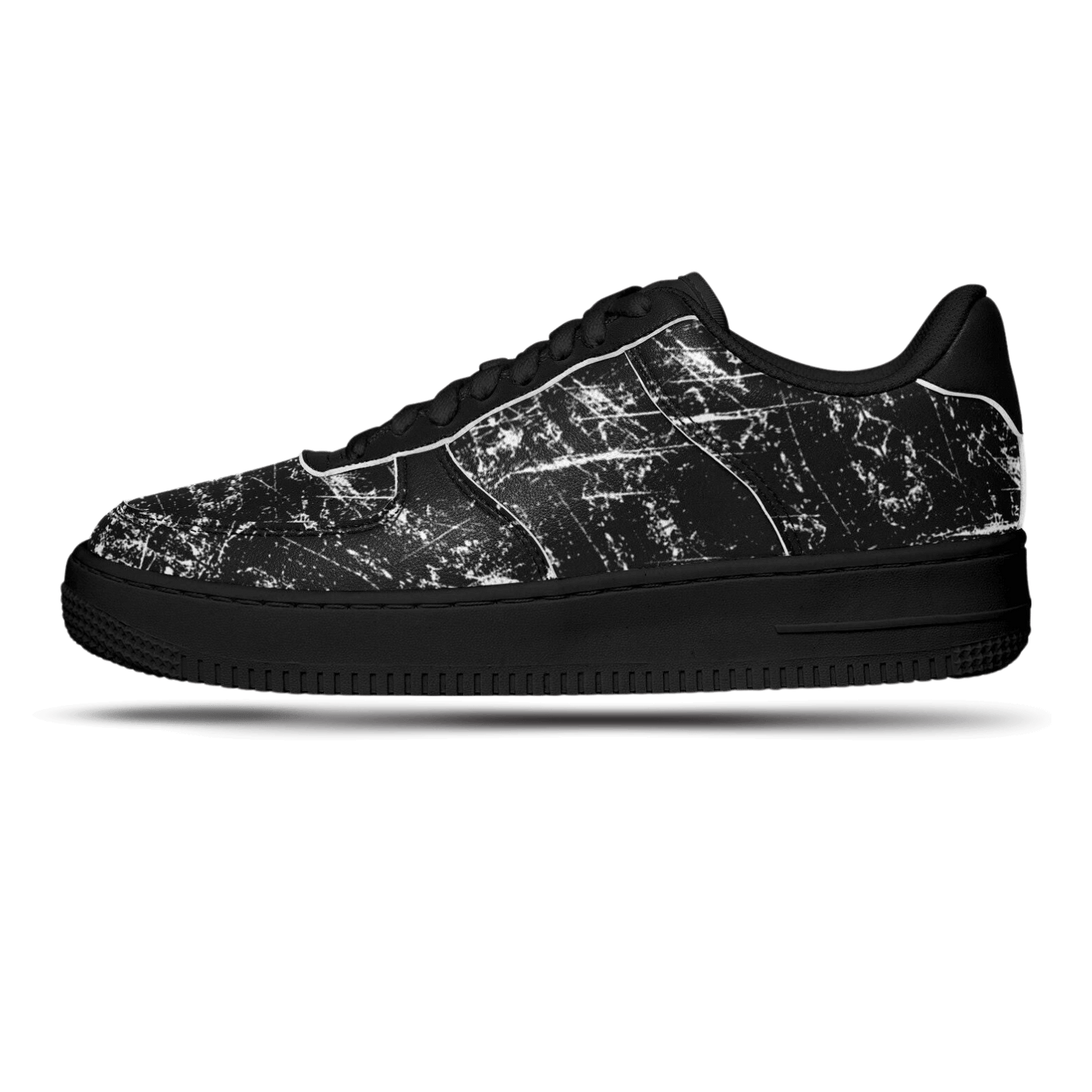 The scratch sneakers.