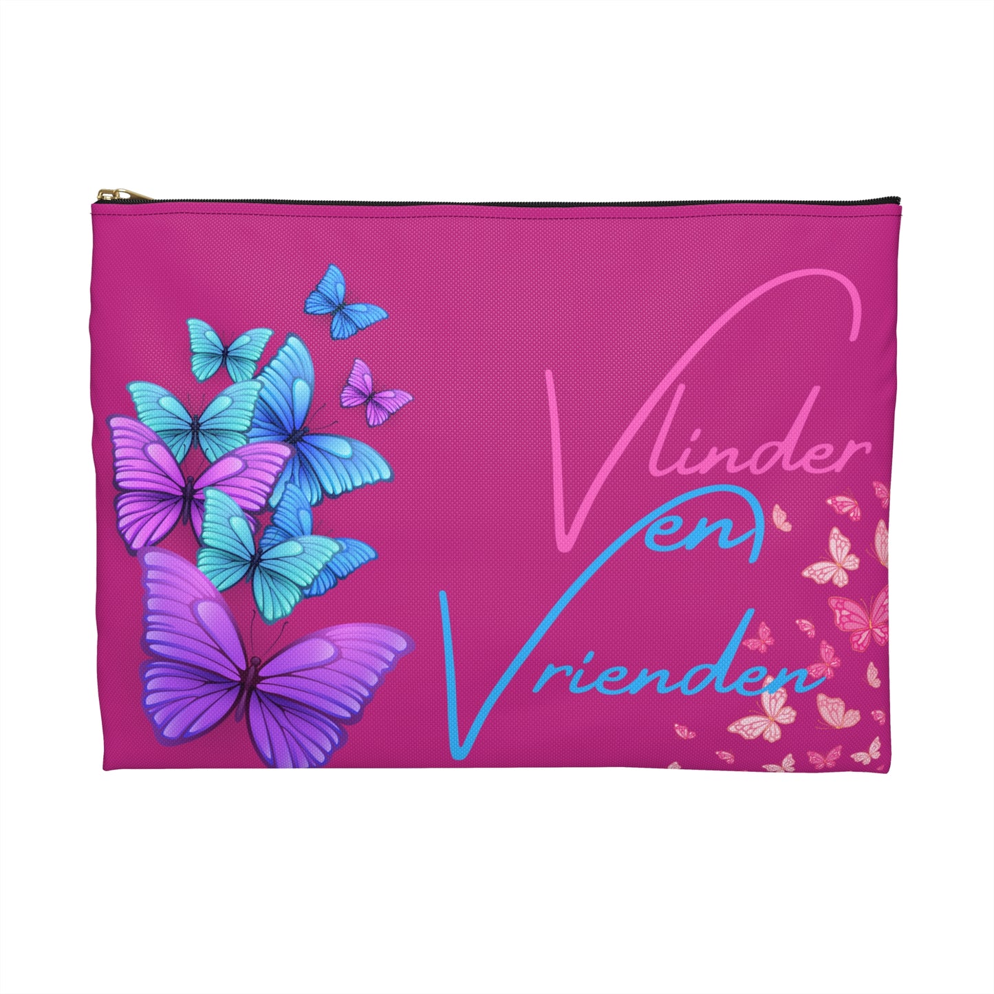 Accessory Pouch vlinder en vrienden pink