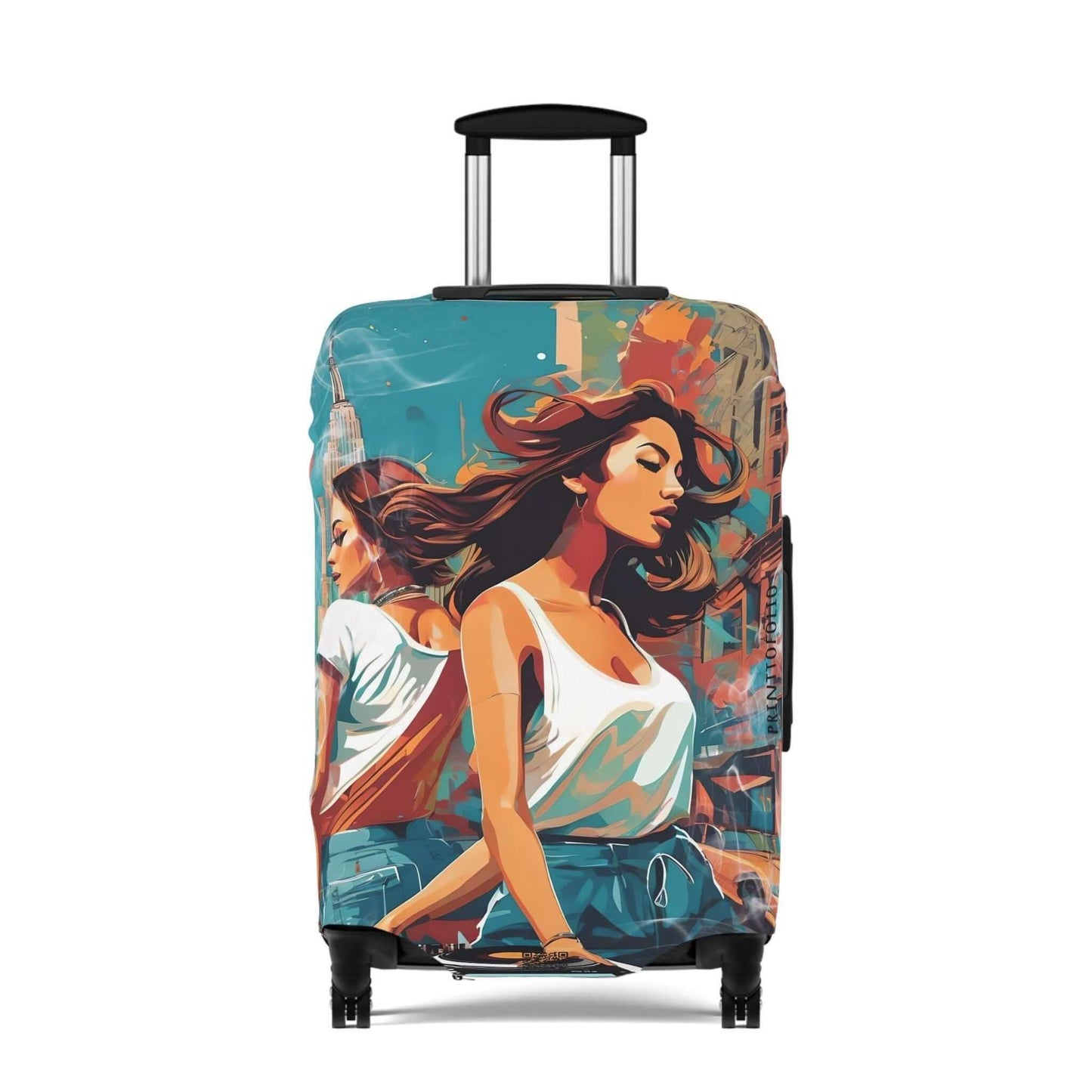 The party girl suitcase protector.
