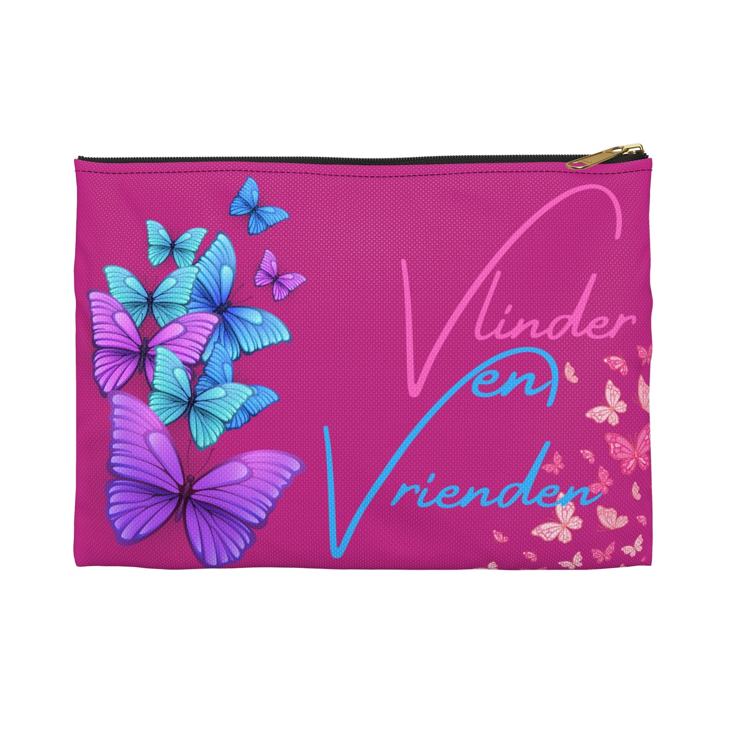 Accessory Pouch vlinder en vrienden pink