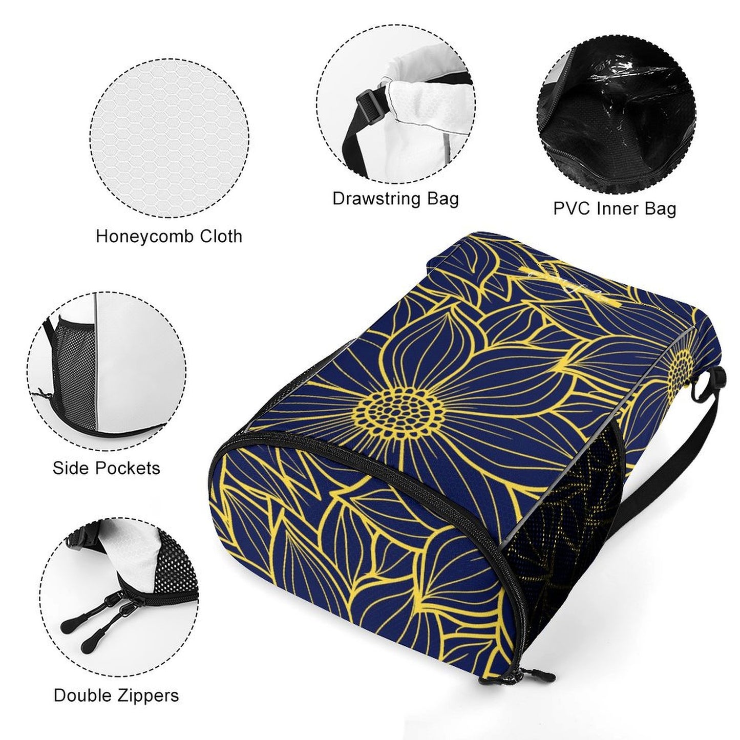 Flower blue - sport bag