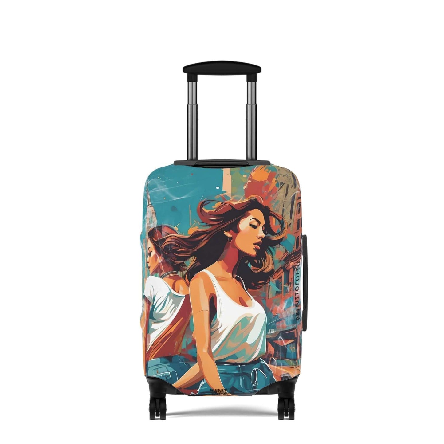 The party girl suitcase protector.