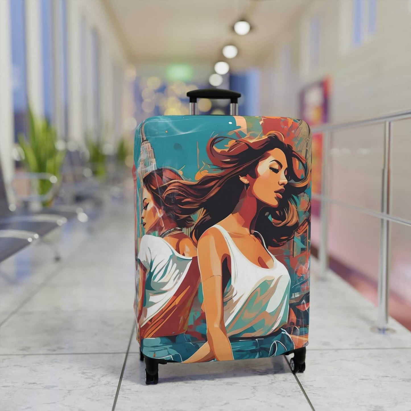 The party girl suitcase protector.