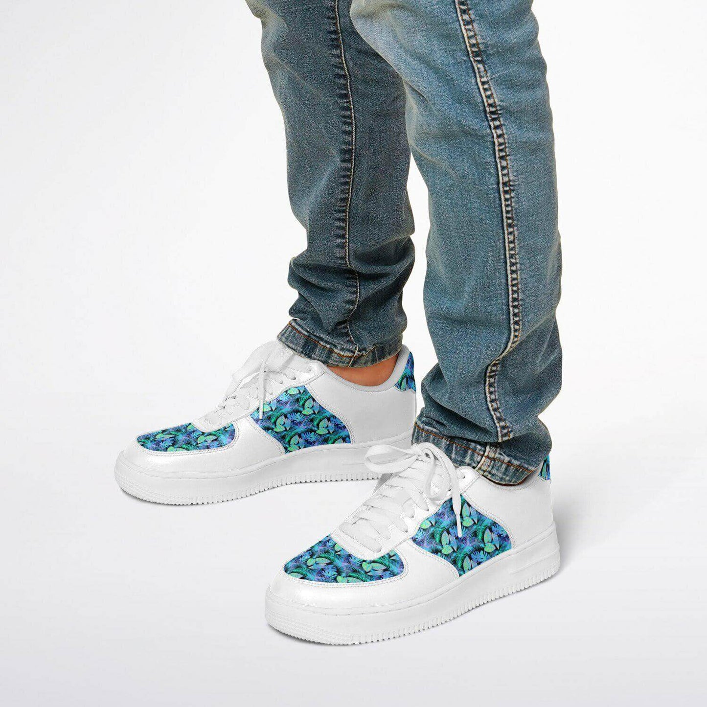 Jungle white sneakers.