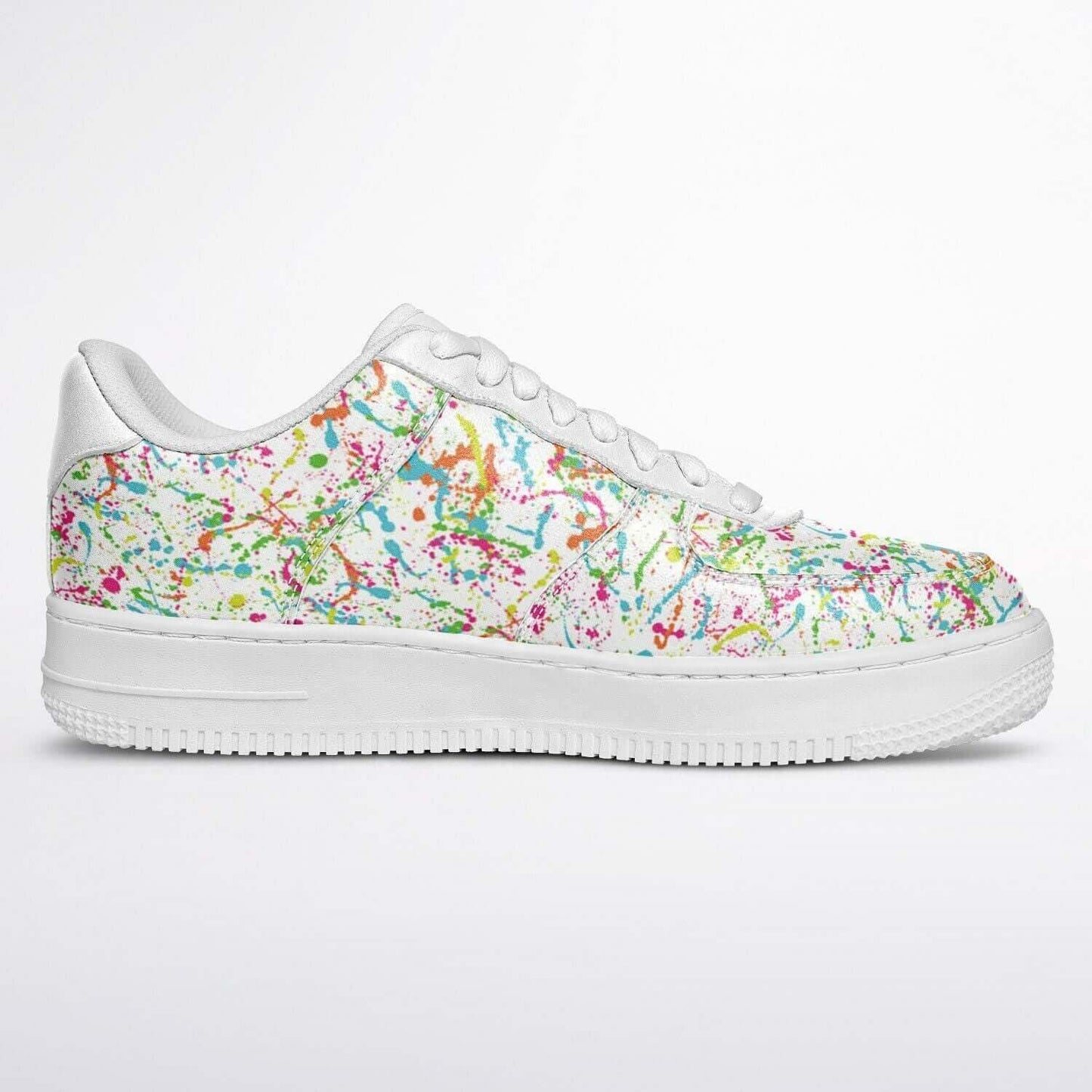 The painter white sneakers.