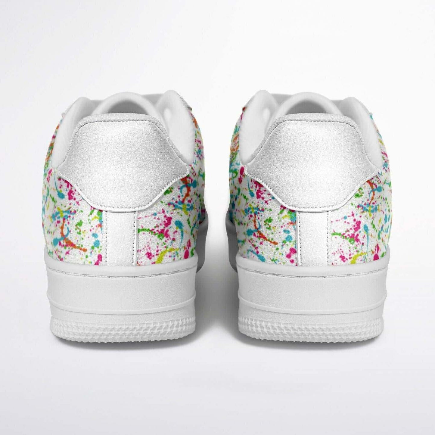 The painter white sneakers.