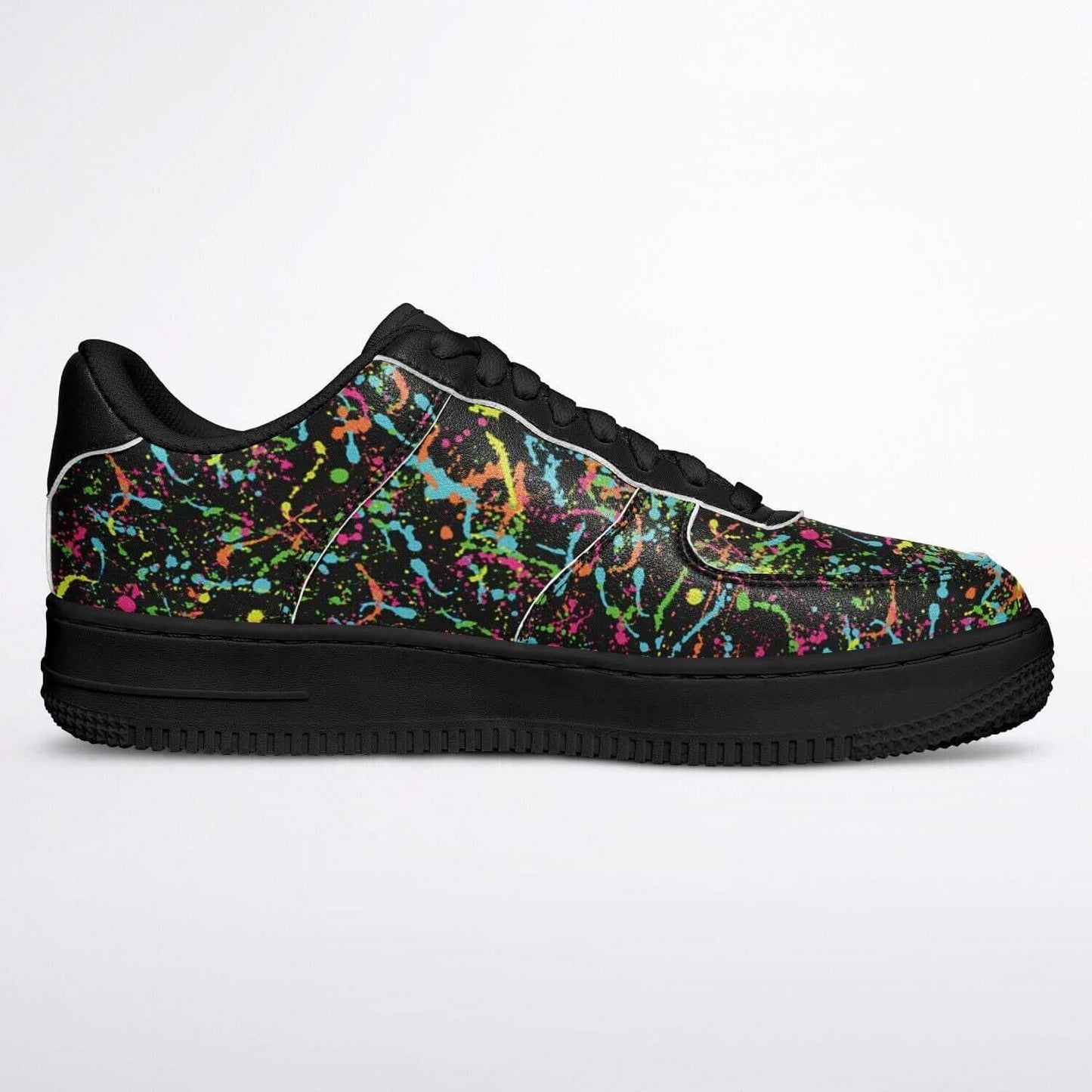 The painter black sneakers.