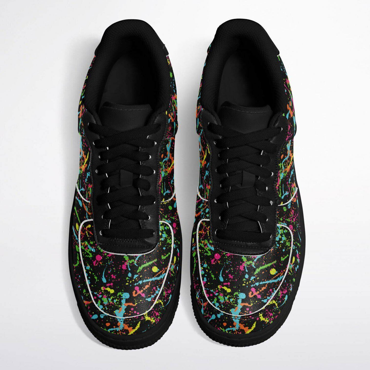 The painter black sneakers.