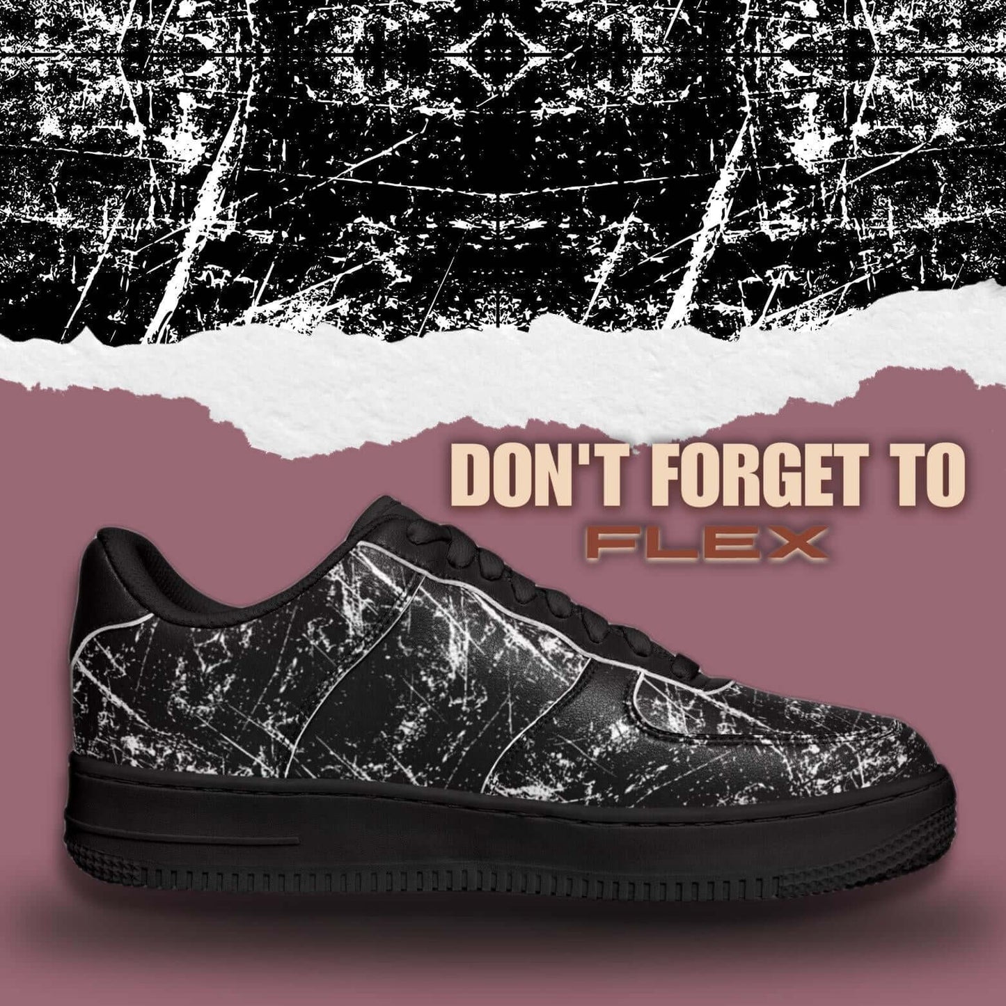 The scratch sneakers.