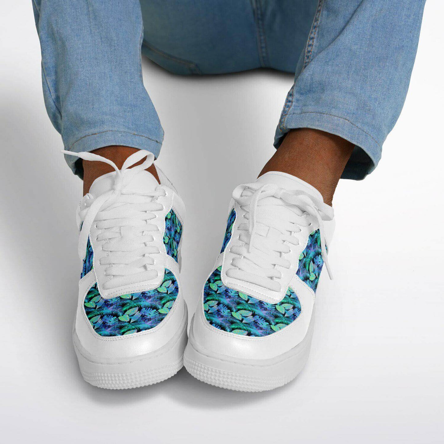 Jungle white sneakers.