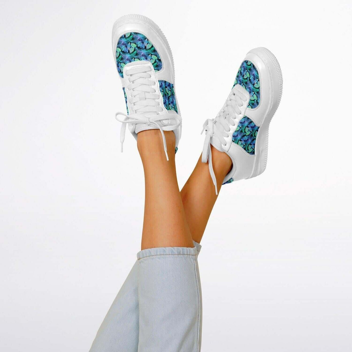 Jungle white sneakers.