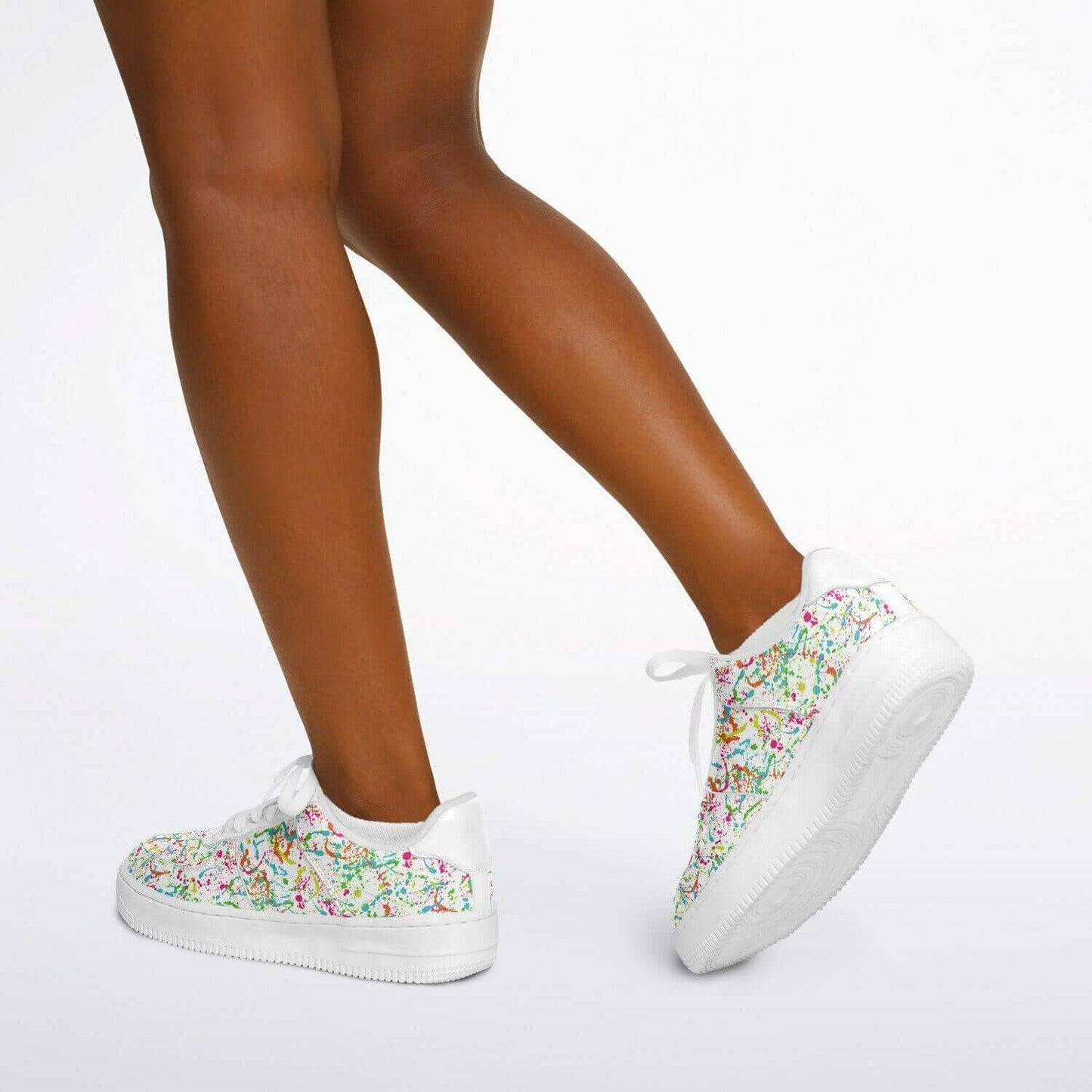 The painter white sneakers.