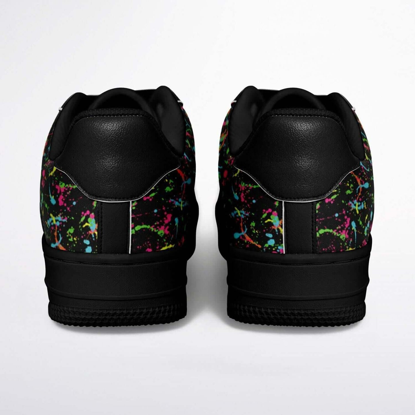 The painter black sneakers.