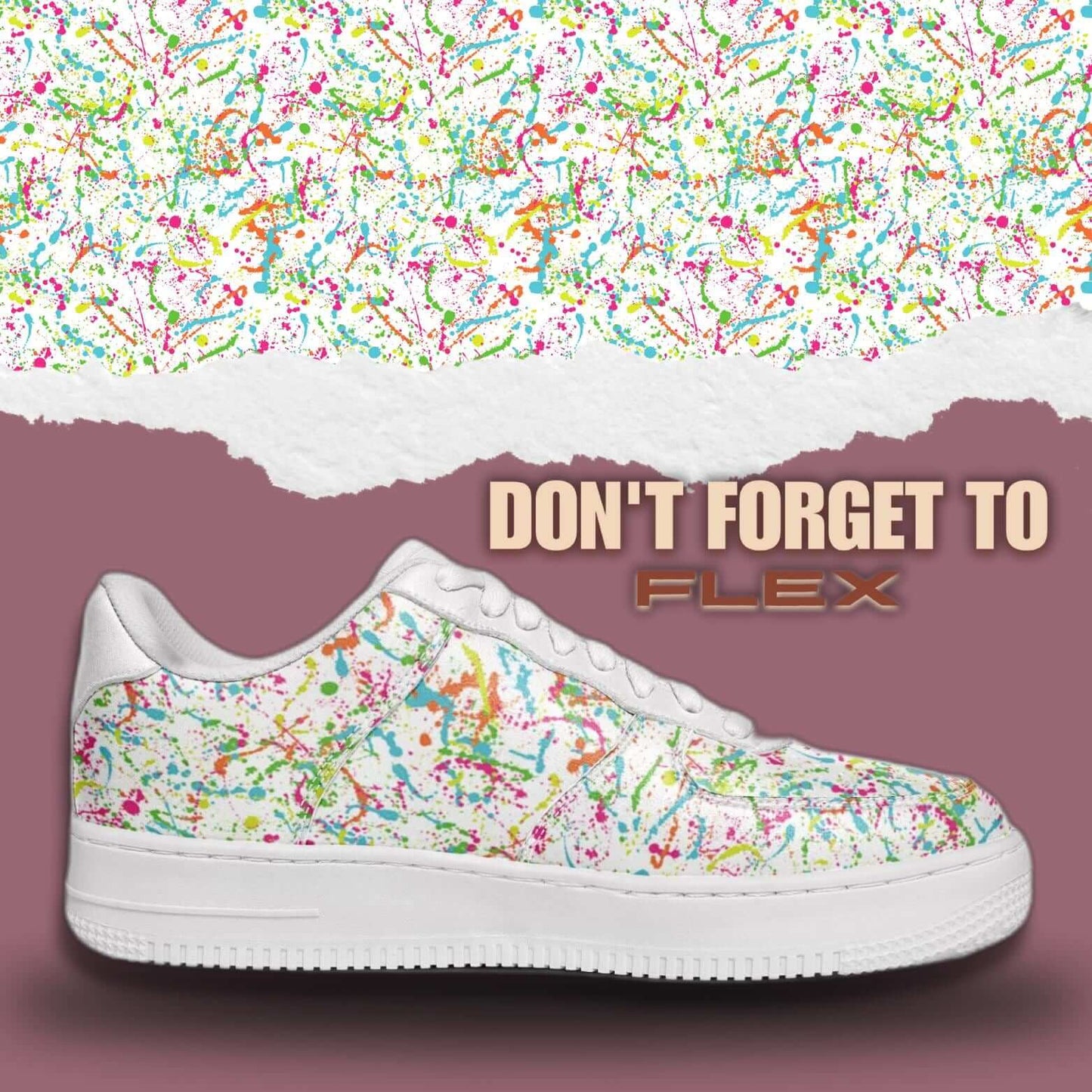 The painter white sneakers.