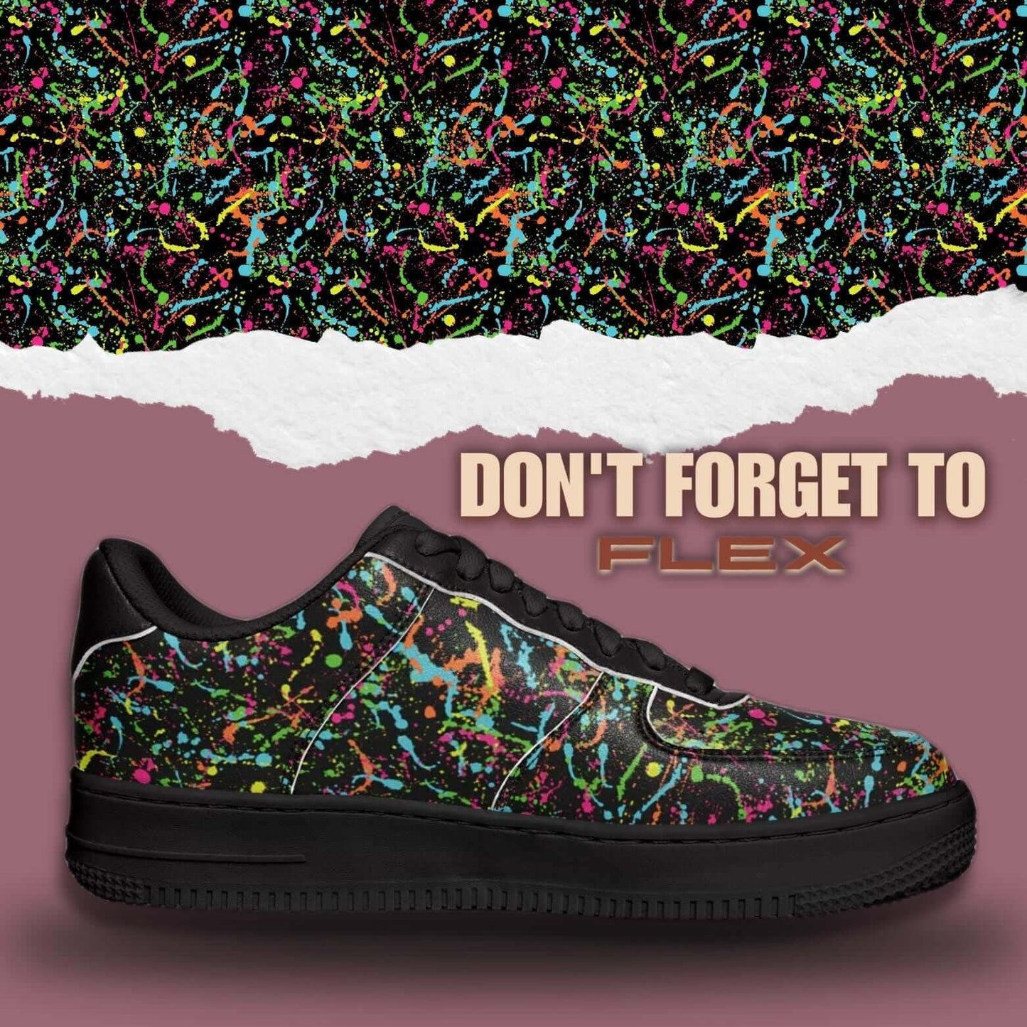 The painter black sneakers.