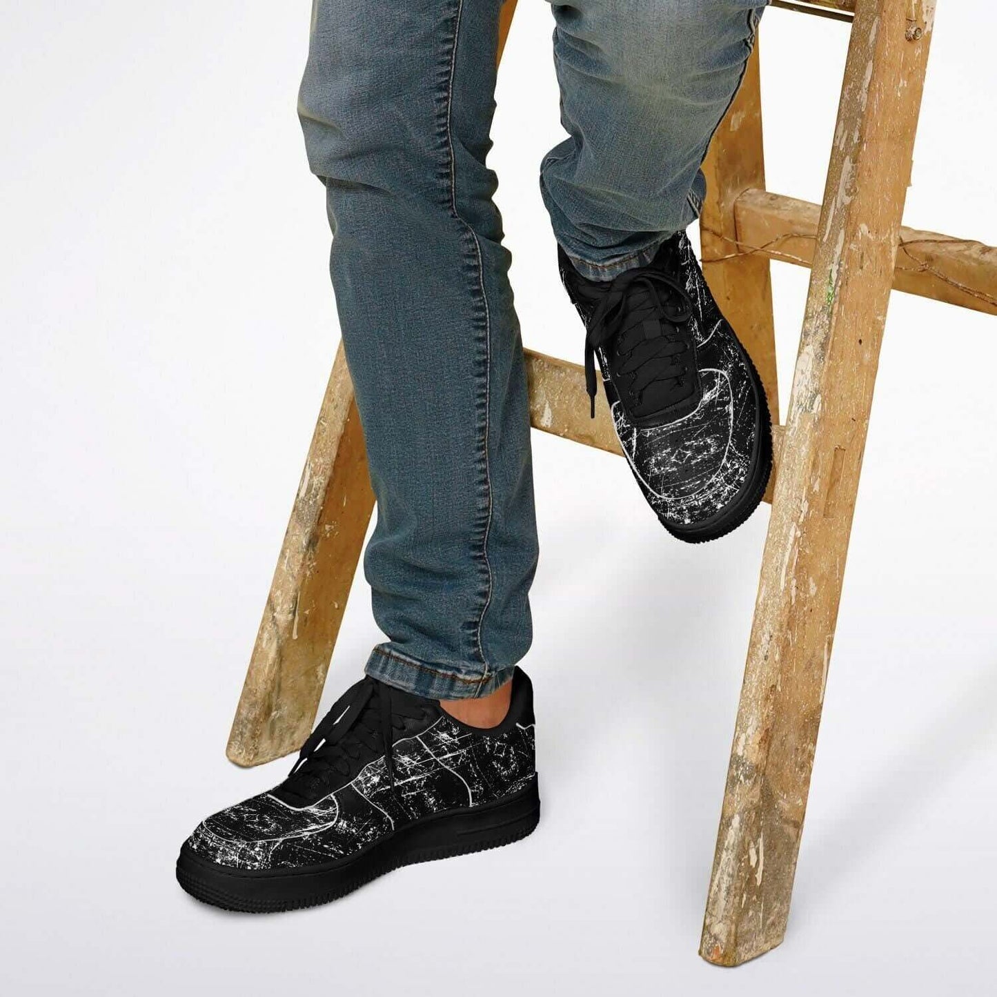 The scratch sneakers.