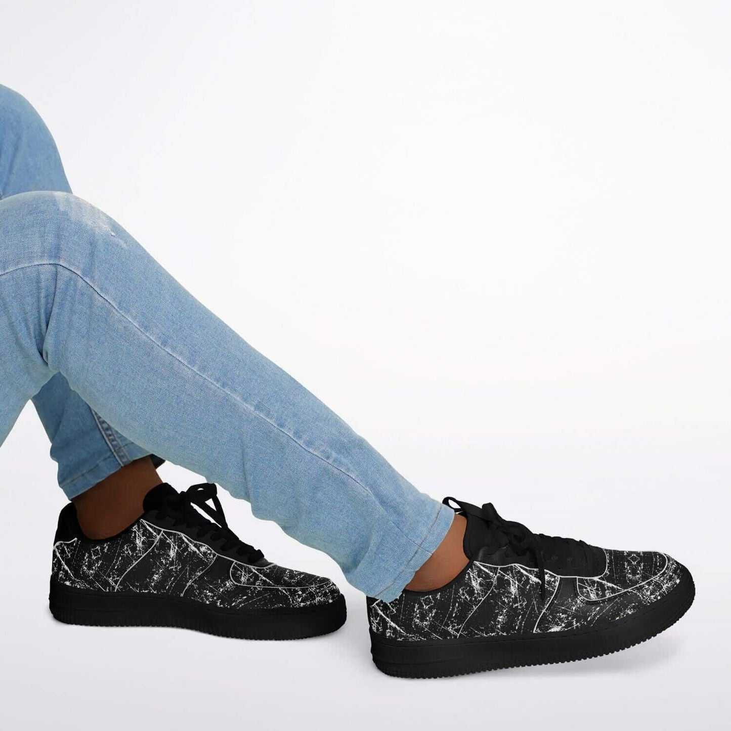 The scratch sneakers.