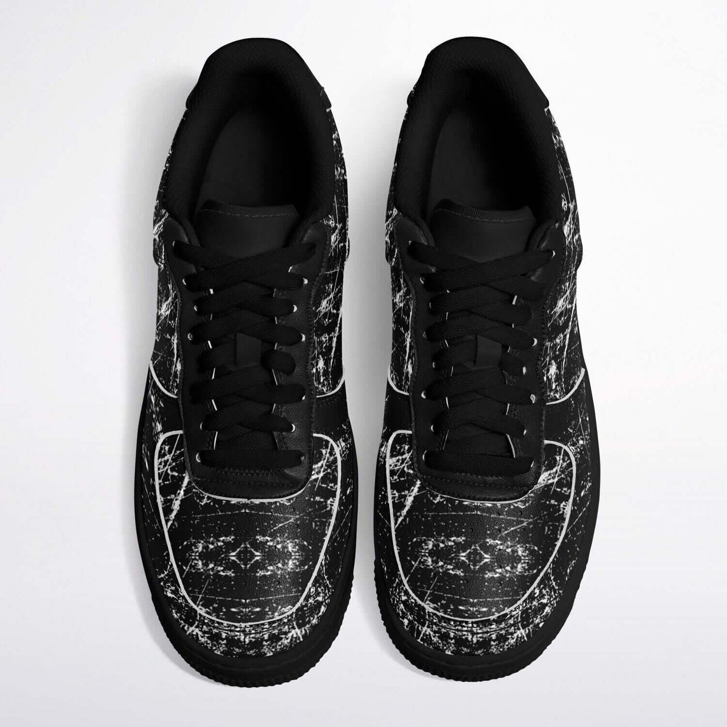 The scratch sneakers.