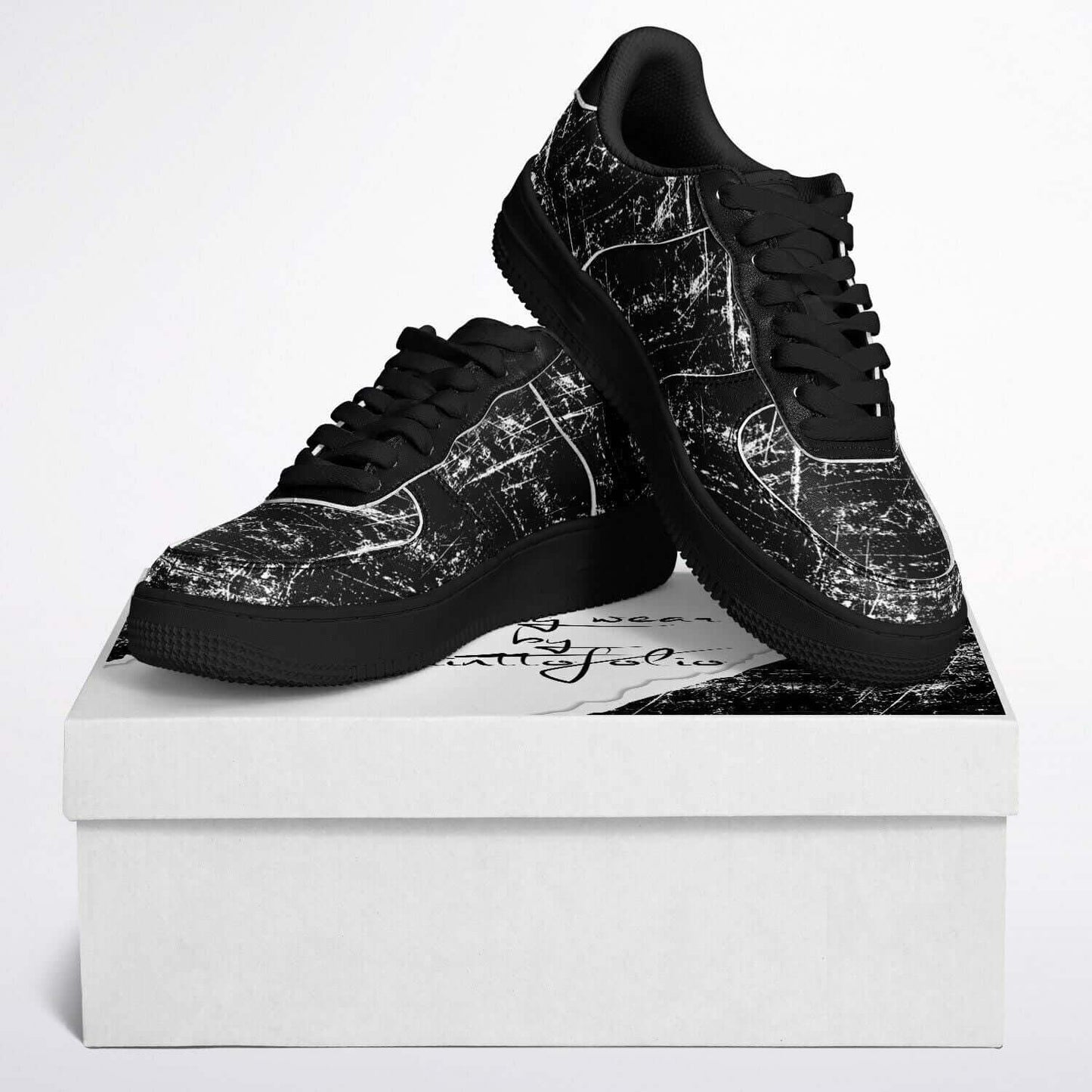 The scratch sneakers.