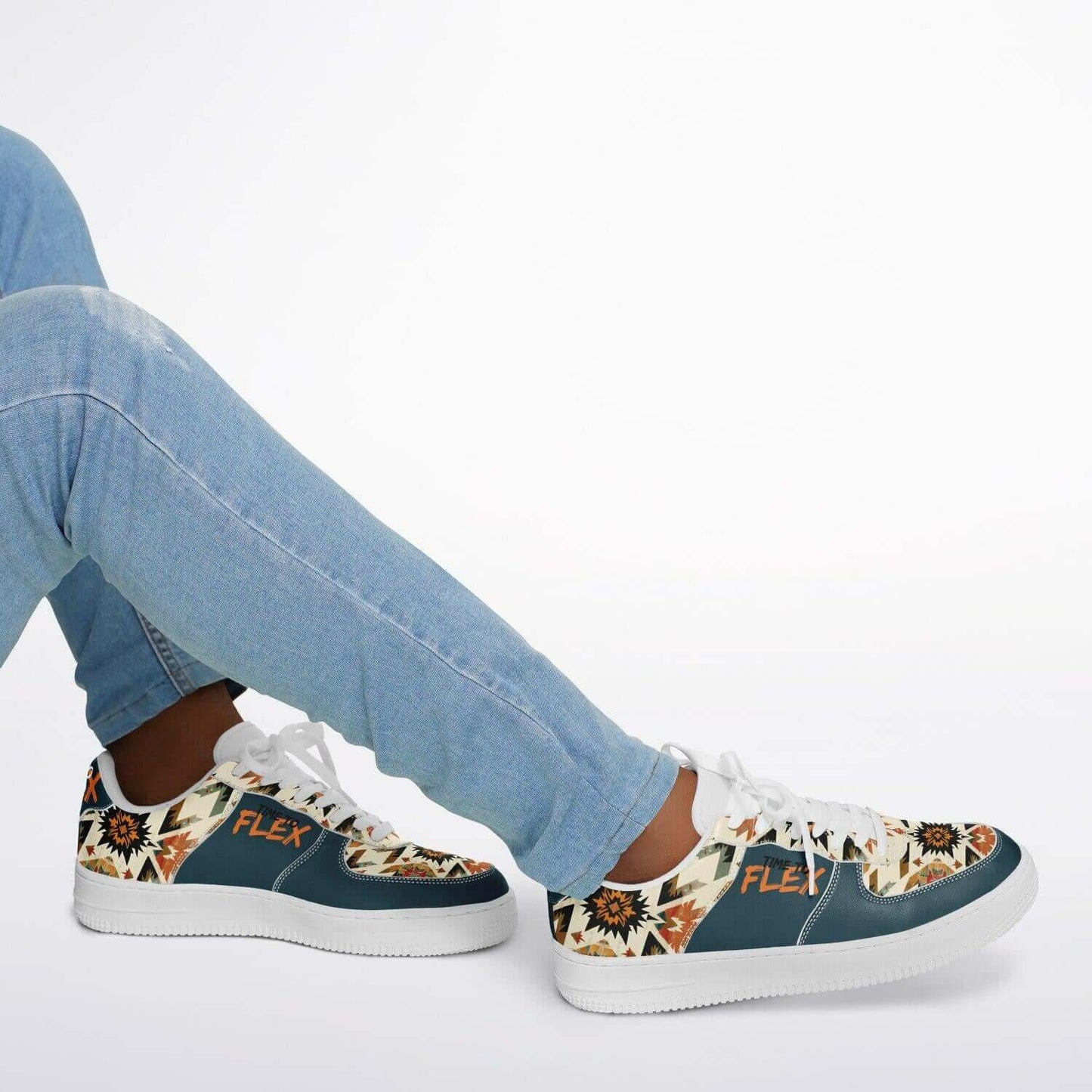 Boho sneakers.