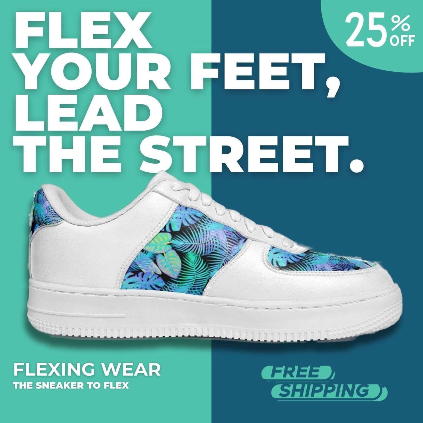 Jungle white sneakers.