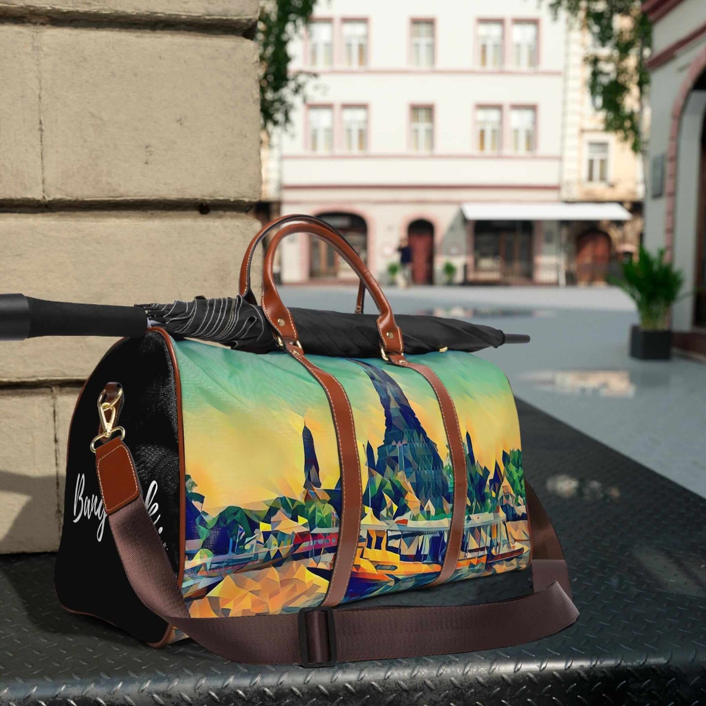 Thai Wat Arun Bangkok leather bag.