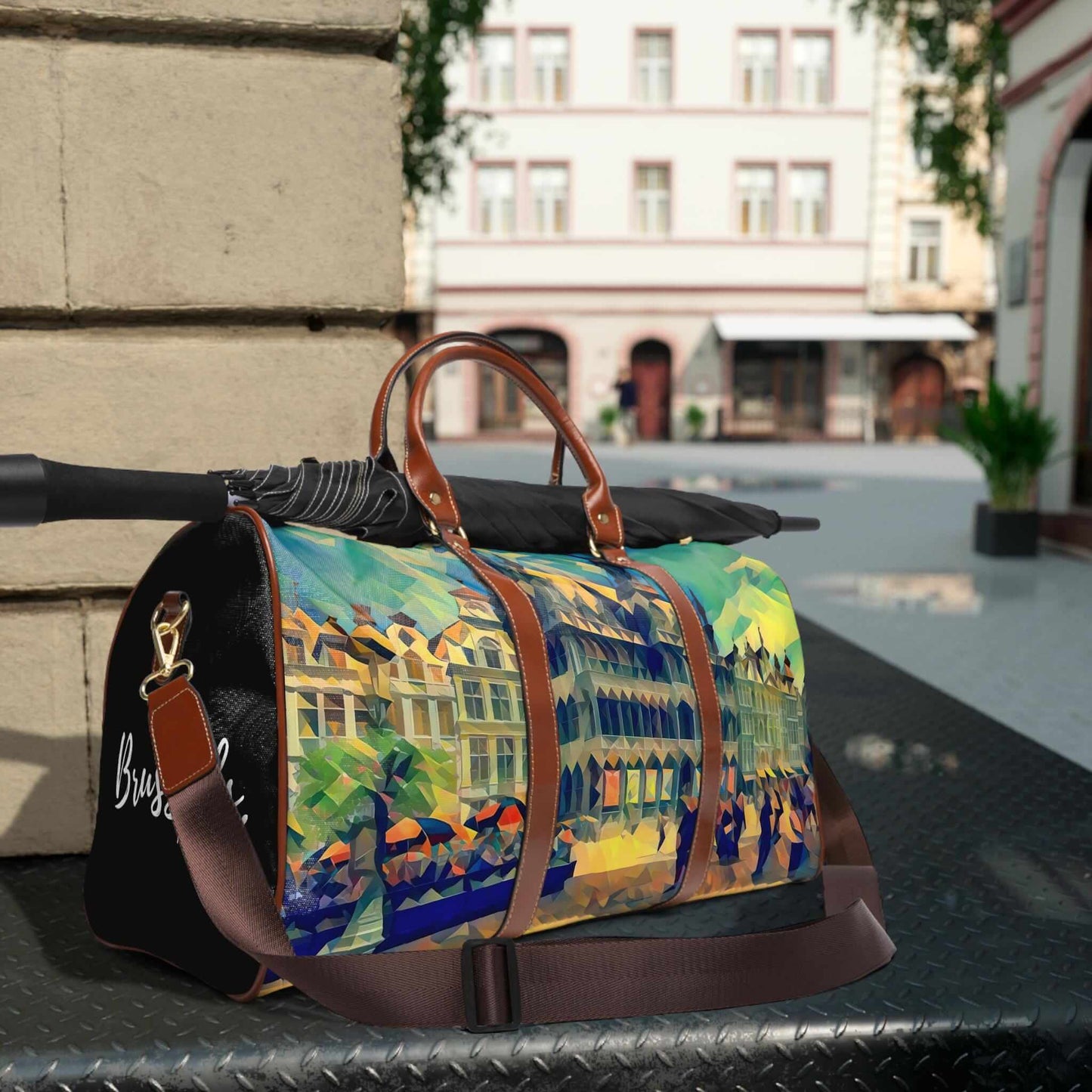 Grand Place Brussel Belgium leather bag.