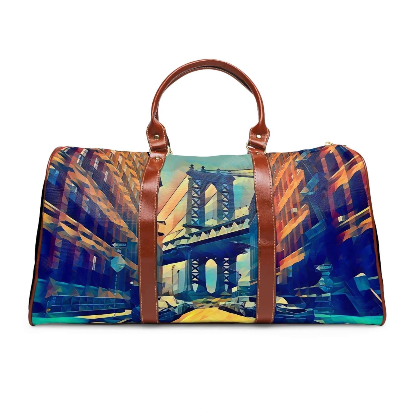 Manhattan Bridge leather bag.