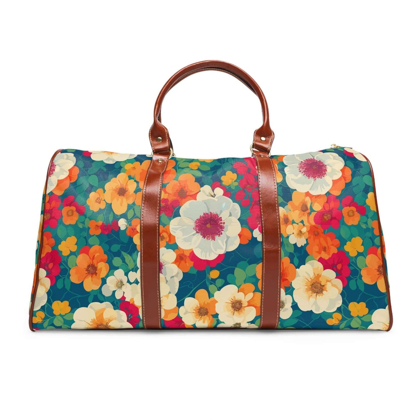 The flowers leather bag.
