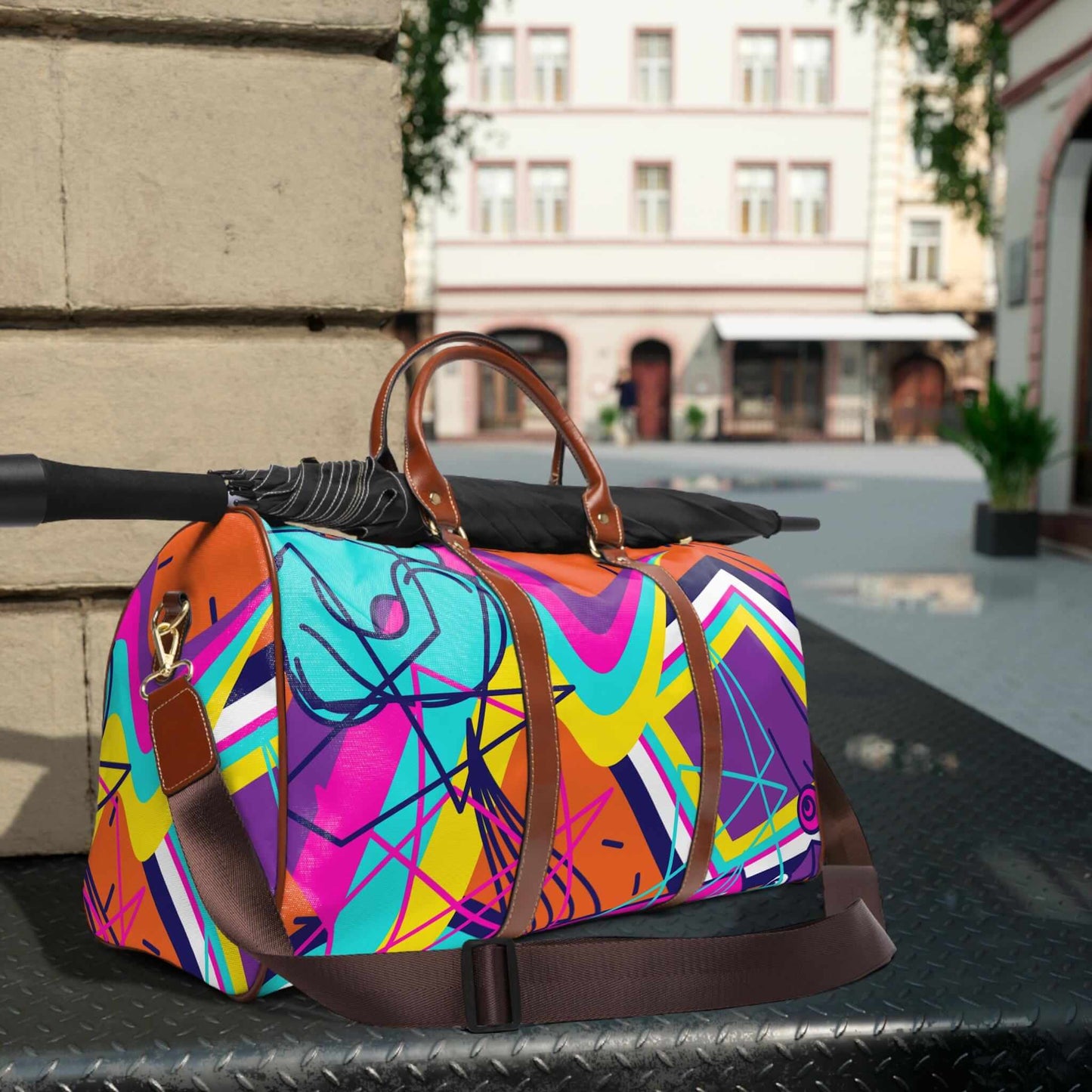 The art leather bag.