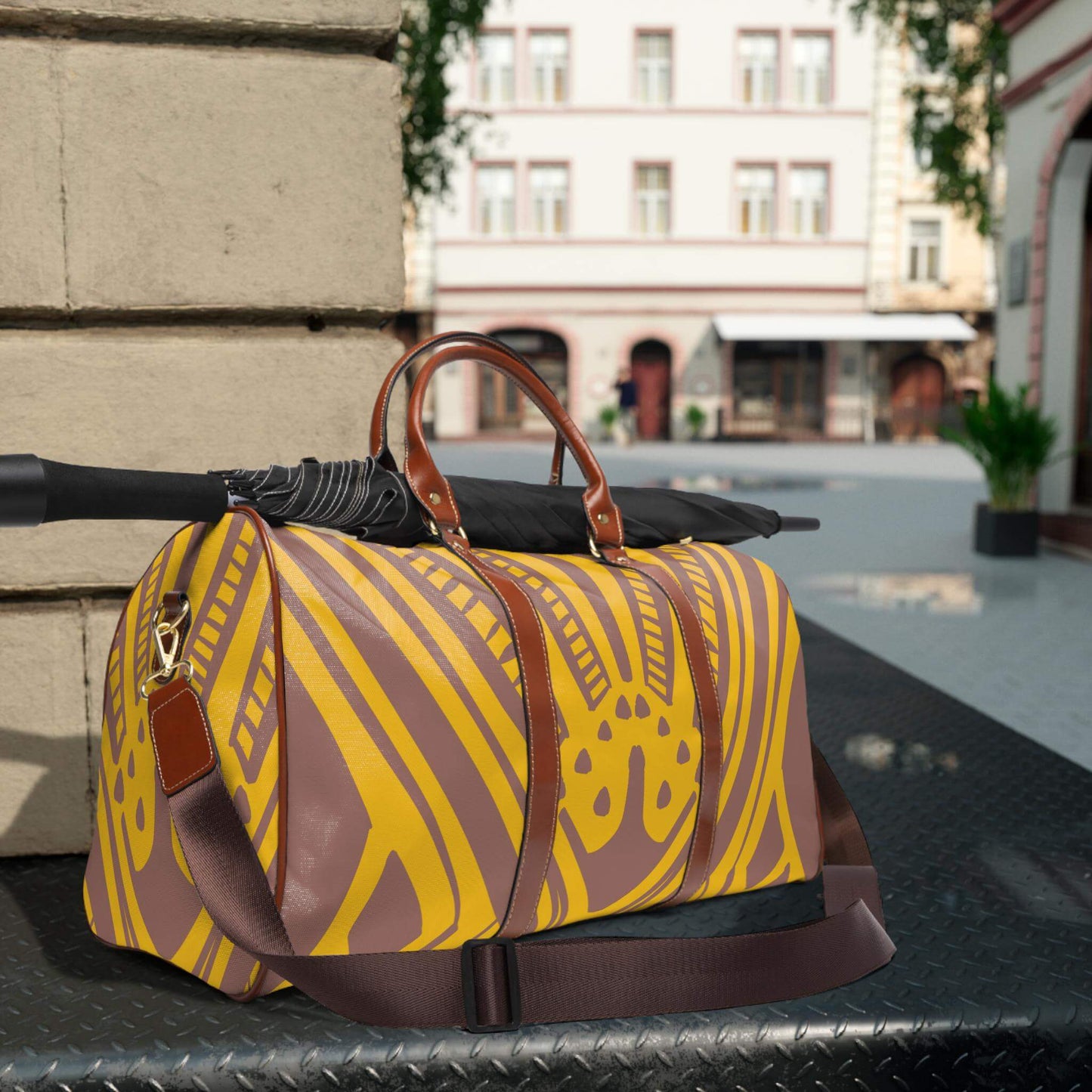 African Roots leather bag.
