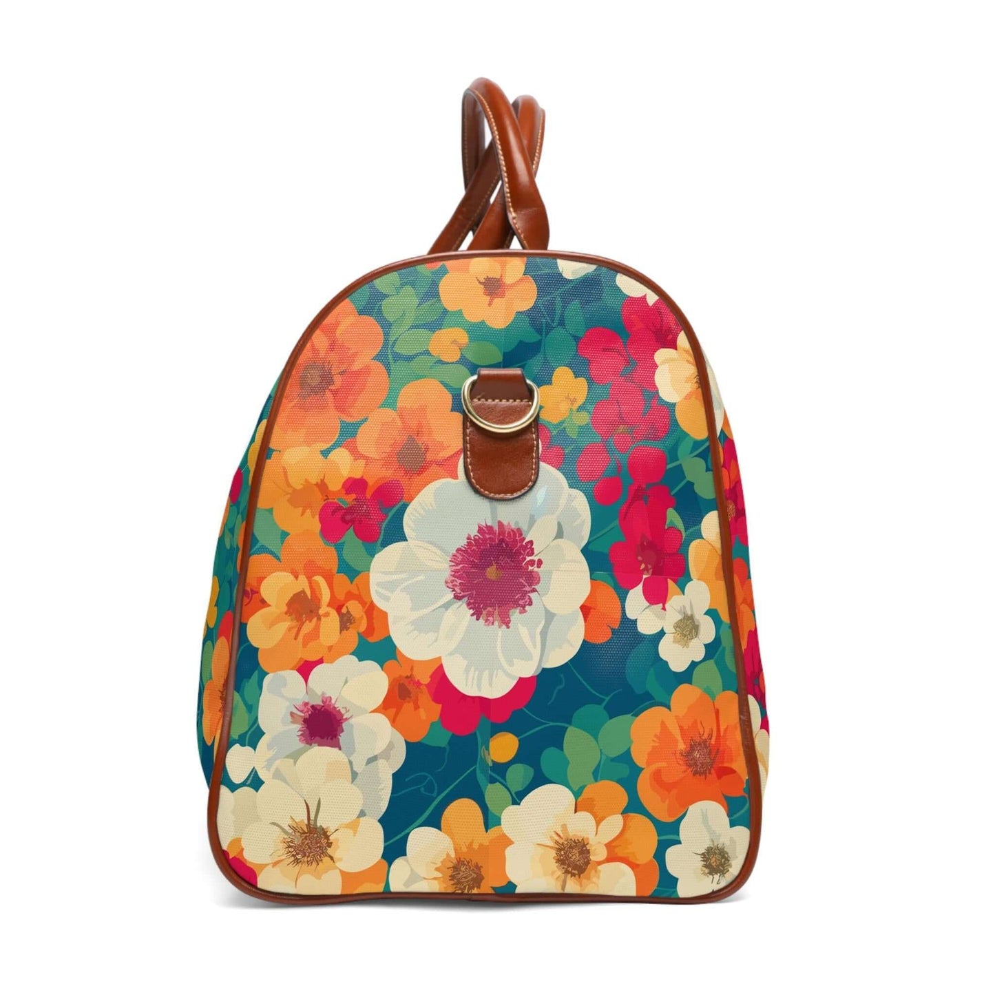The flowers leather bag.