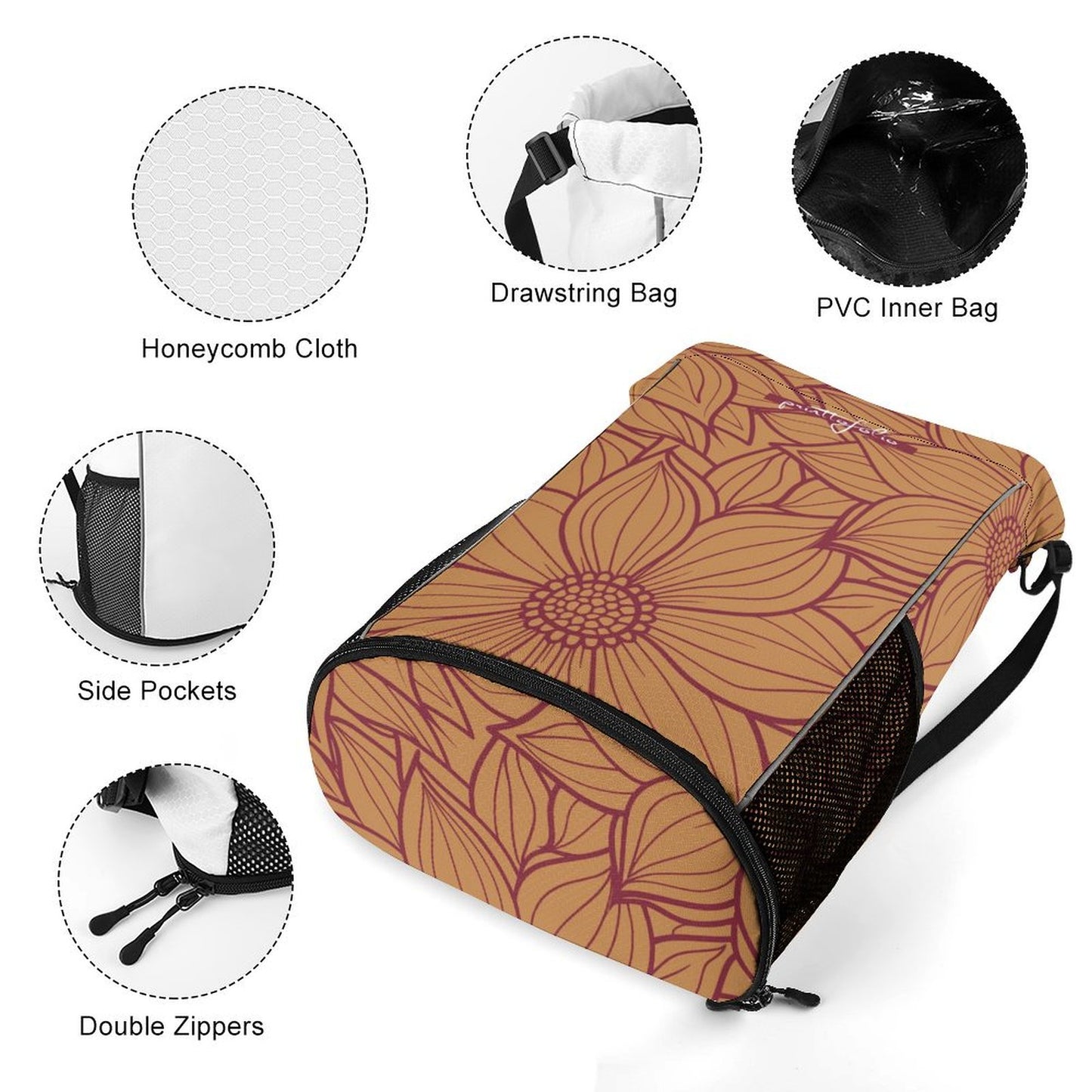 Flower red - sport bag