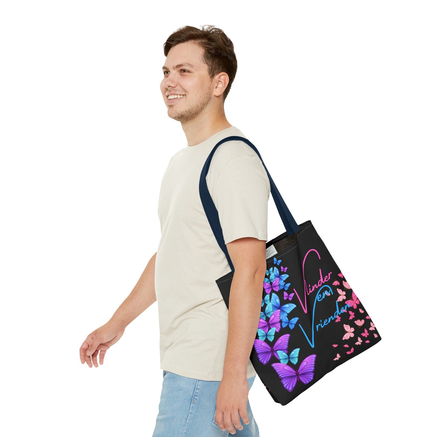 Gaylife - vriend en vlinders - black - Tote Bag