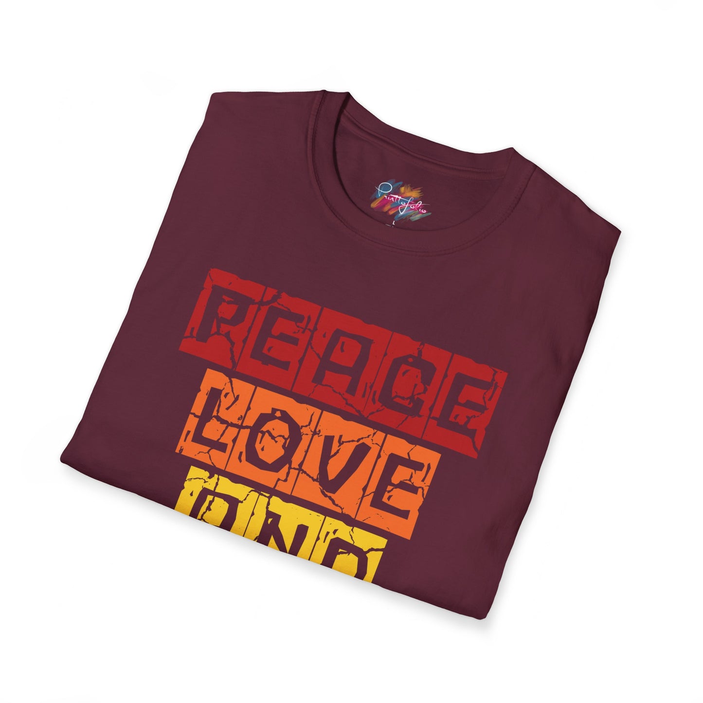 House music - Peace love - Unisex Softstyle T-Shirt