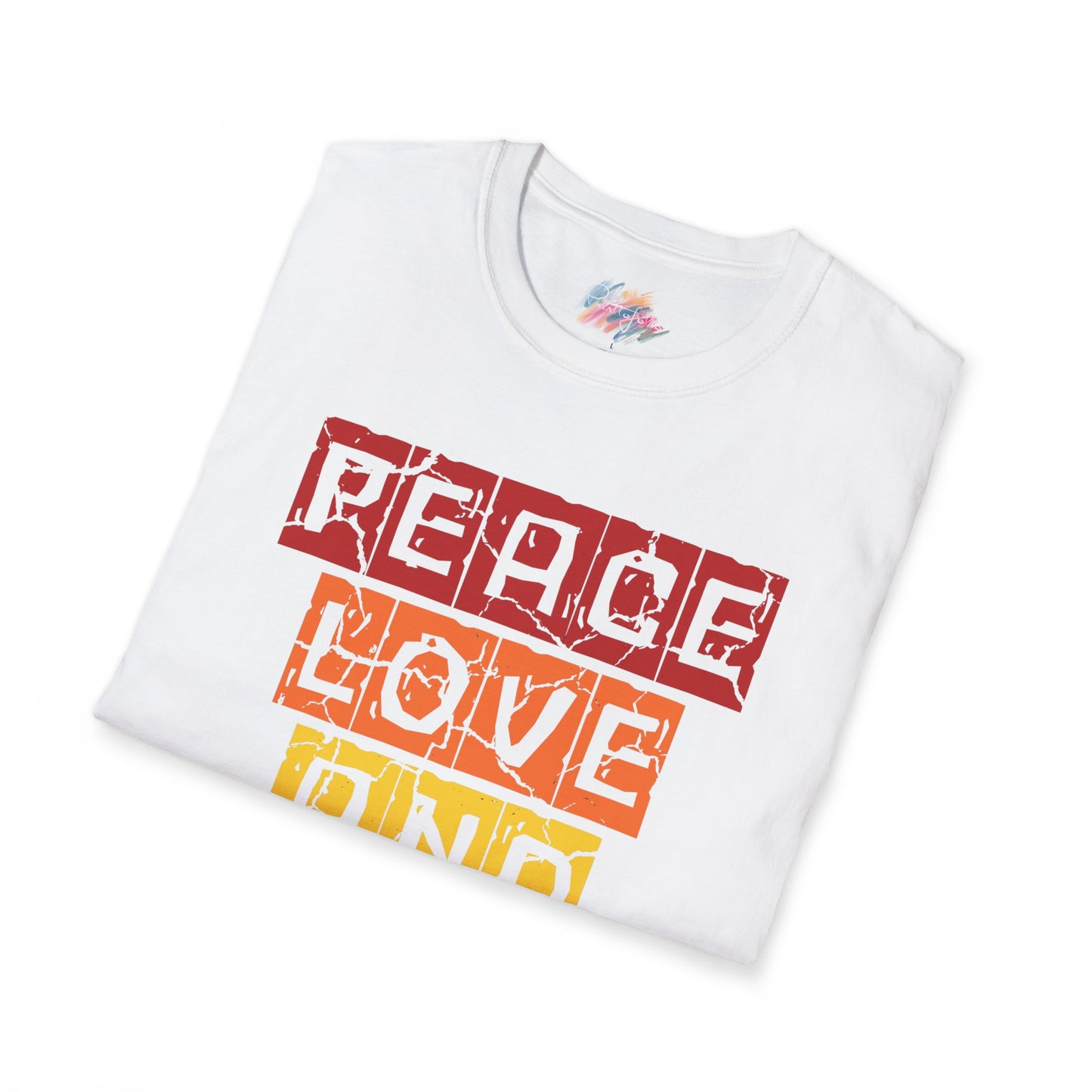 House music - Peace love - Unisex Softstyle T-Shirt