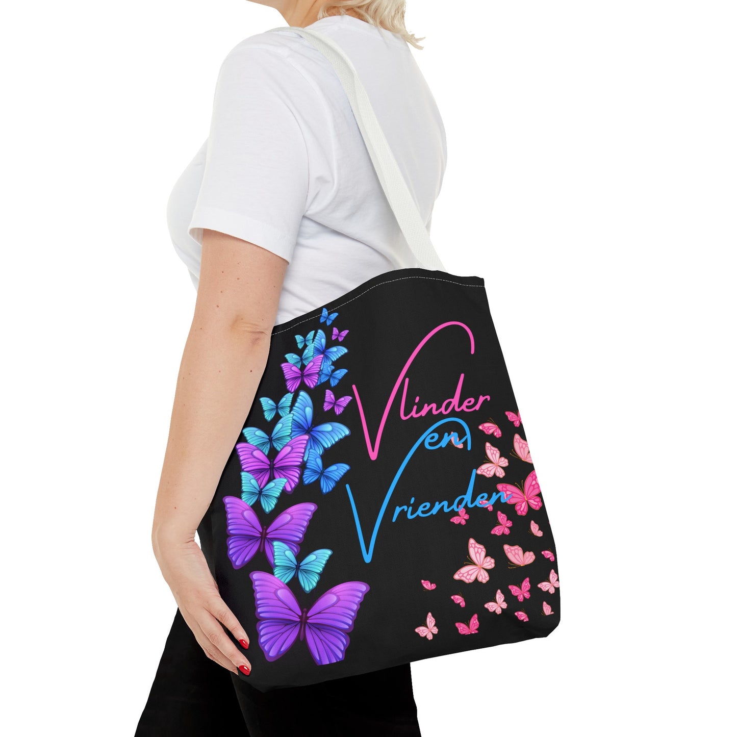 Gaylife - vriend en vlinders - black - Tote Bag