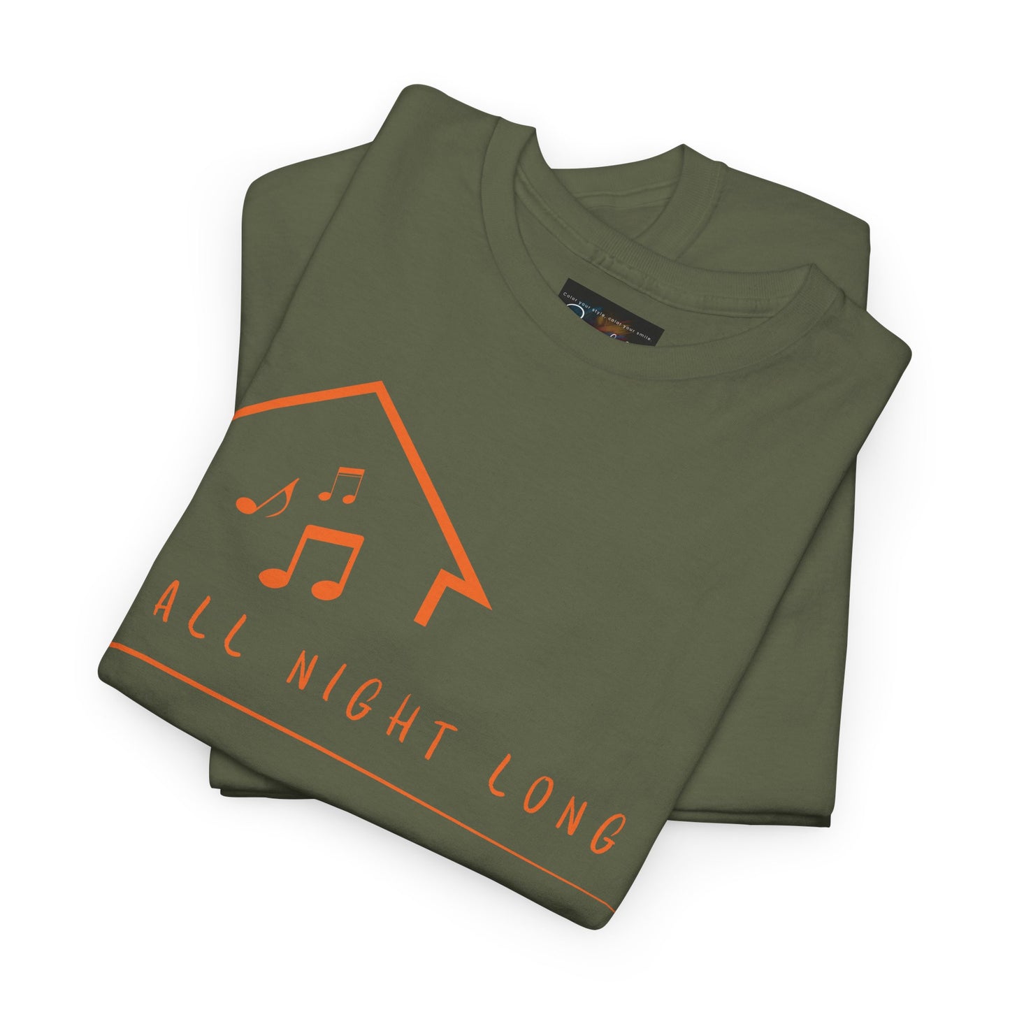 House music all night long T-Shirt — Unisex Heavy Cotton Tee