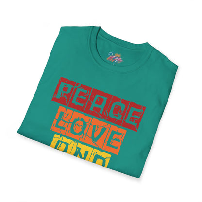 House music - Peace love - Unisex Softstyle T-Shirt