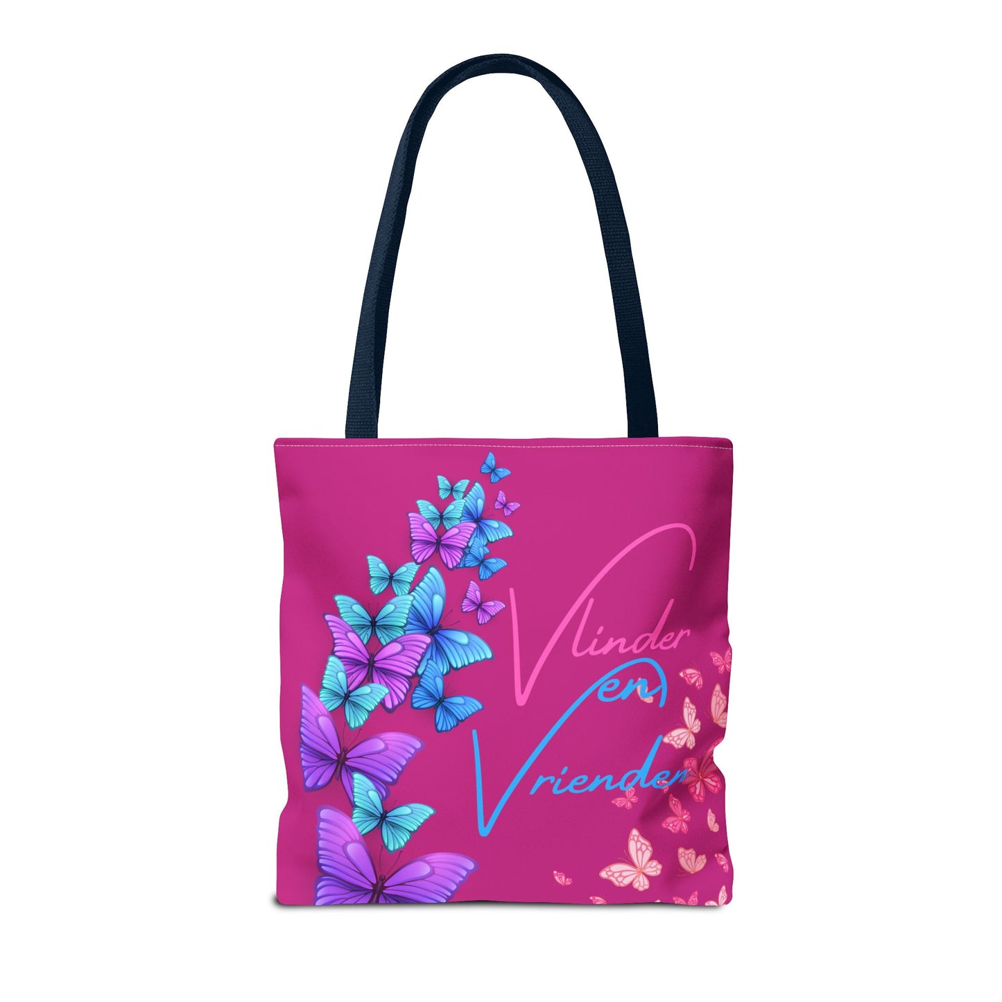 Tote Bag vlinder en vrienden pink