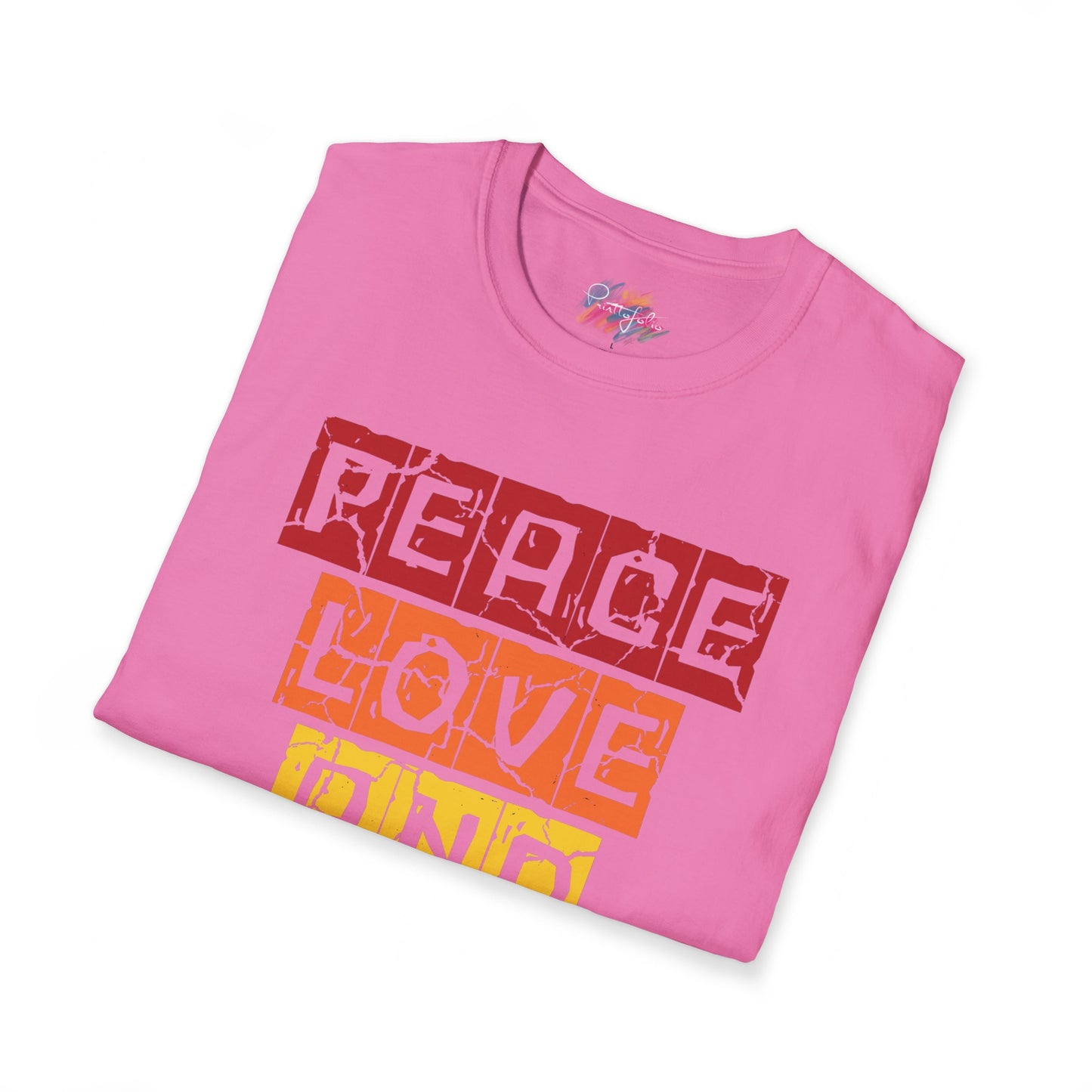 House music - Peace love - Unisex Softstyle T-Shirt