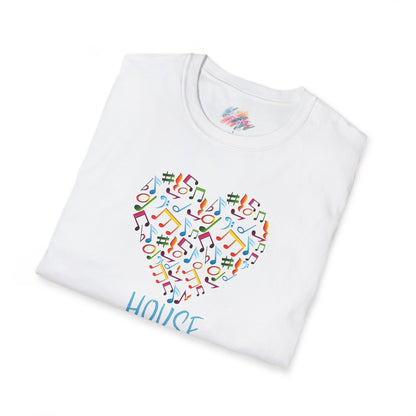 House music - Heart note - Unisex Softstyle T-Shirt