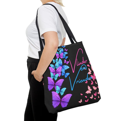 Gaylife - vriend en vlinders - black - Tote Bag