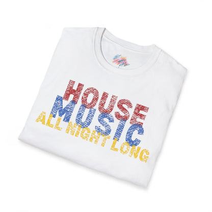 House music - All night long - Unisex Softstyle T-Shirt