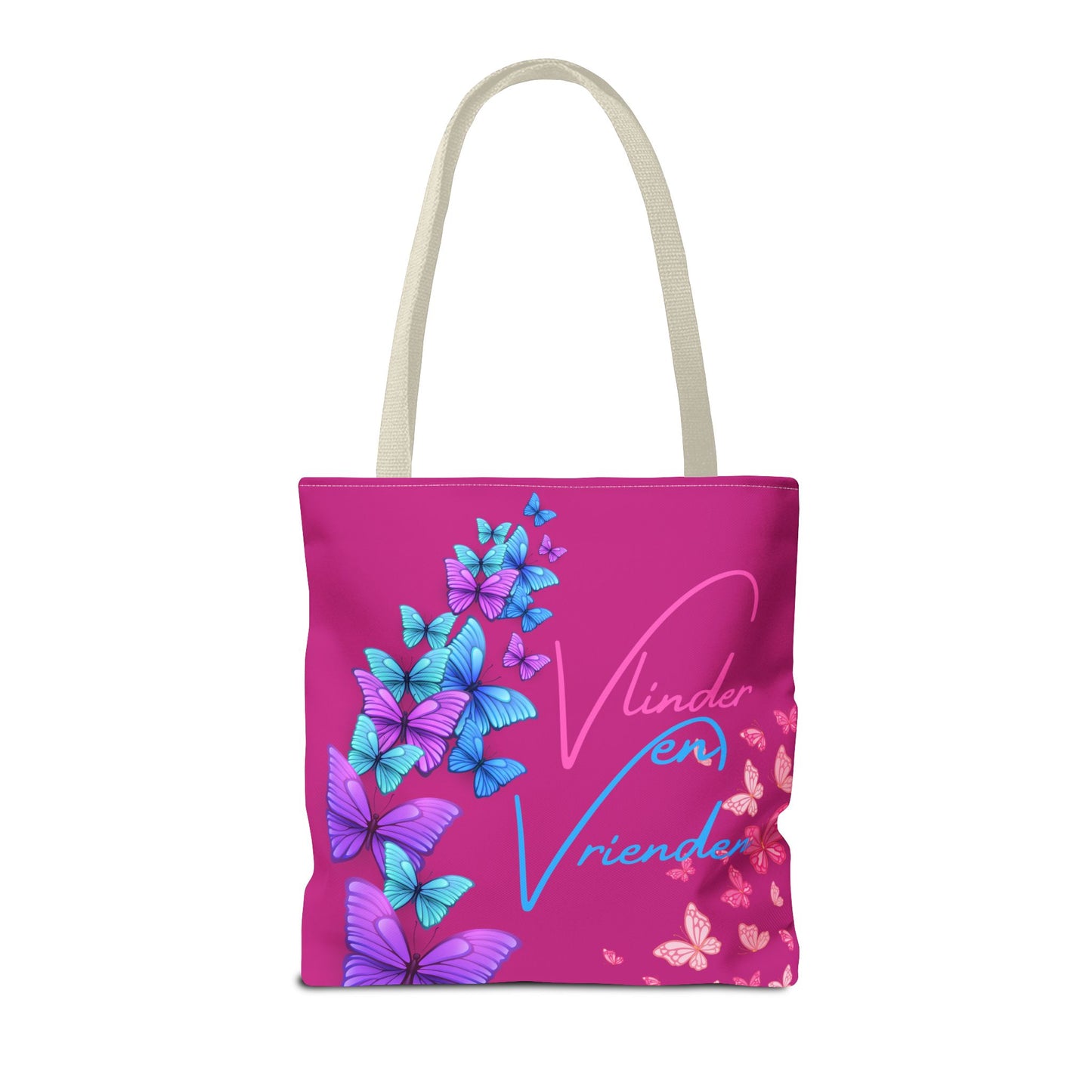 Tote Bag vlinder en vrienden pink