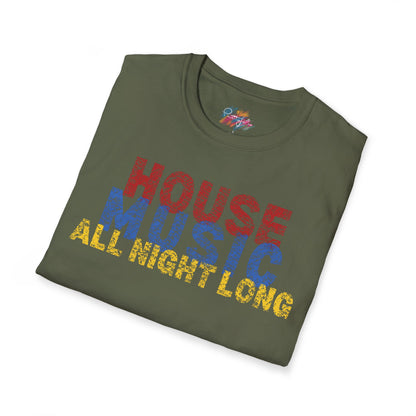 House music - All night long - Unisex Softstyle T-Shirt