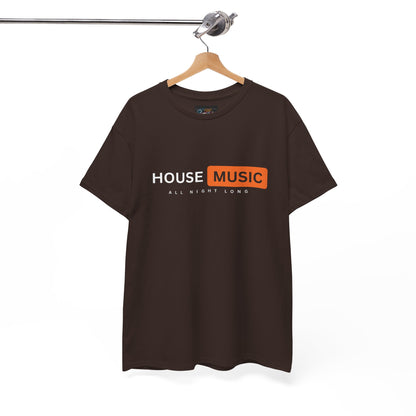 House music all night long hub T-Shirt — Unisex Heavy Cotton Tee
