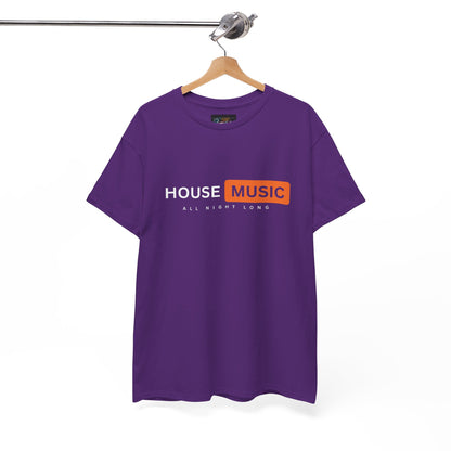 House music all night long hub T-Shirt — Unisex Heavy Cotton Tee