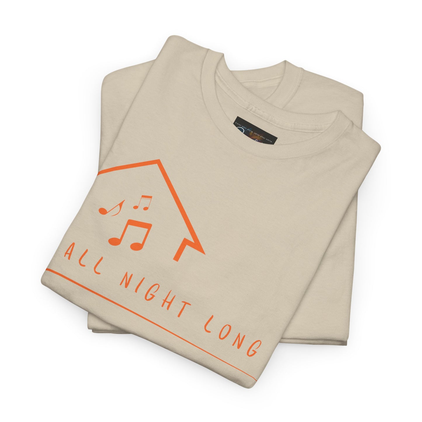 House music all night long T-Shirt — Unisex Heavy Cotton Tee